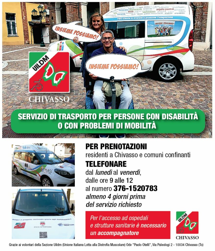 Servizio di trasporto per persone con disabilità o difficoltà motorie